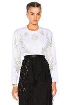 Francesco Scognamiglio Embellished Crew Neck Sweater In White