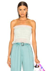 Sandy Liang Rain Top In White,green