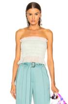Sandy Liang Rain Top In White,green