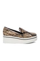 Stella Mccartney Binx Platform Loafers In Animal Print,brown