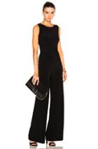 Norma Kamali Shirred Waist Jumpsuit In Black