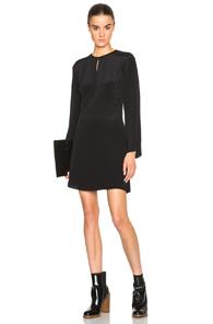 3.1 Phillip Lim Bell Sleeve Silk Wrap Dress With Keyhole Front In Black
