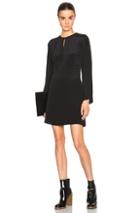 3.1 Phillip Lim Bell Sleeve Silk Wrap Dress With Keyhole Front In Black