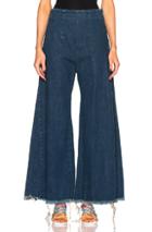 Chloe Acid Wash Denim Pants In Blue