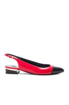 Lanvin Sling Back Lambskin Ballerina Flats In Red