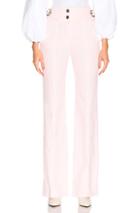 Chloe Bleached Denim Belted High Waisted Jeans In Pink