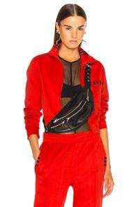 Adidas By Alexander Wang Crop Track Jacket In Red