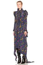 Vetements Flower Print Dress In Blue,floral