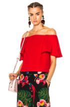 Valentino Off The Shoulder Top In Red