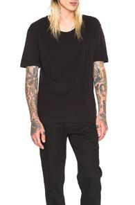Alexander Wang Classic Low Neck Tee In Black
