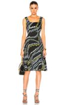 Erdem Tate Suzu Swirl Neoprene Jersey Dress In Black,floral