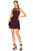 Jonathan Simkhai Grommet Lariat Lace Mini Dress In Red