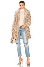 Stella Mccartney Toti Faux Fur Coat In Neutrals