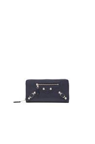 Balenciaga Giant Continental Zip Wallet In Blue