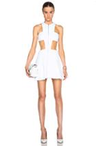 Cushnie Et Ochs Zip Front Flare Dress In White