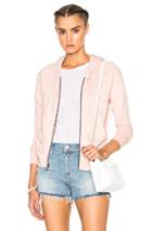 James Perse Classic Zip Hoodie In Pink