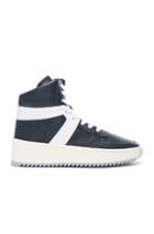 Fear Of God Leather Basketball Sneakers In Black
