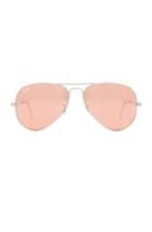 Ray-ban Aviator Sunglasses In Metallics,pink