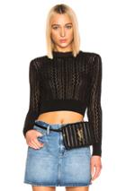 Alexachung Cropped Crew Neck Sweater In Black