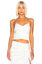 Magda Butrym Rija Corset Blouse In Floral,white