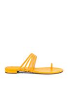 Alexandre Birman Strappy Flat Sandal In Yellow