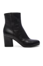 Maison Margiela Embossed Leather Bootie In Black