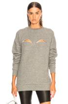 Maison Margiela Melange Fleece Cutout Sweatshirt In Gray