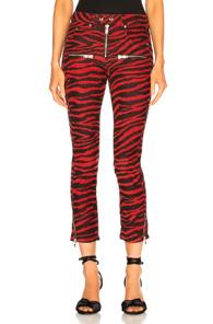 Isabel Marant Etoile Alone Pant In Animal Print,black,red