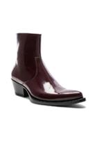 Calvin Klein 205w39nyc Leather Tex C Boots In Red,purple