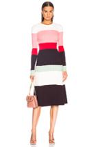 Joostricot Bodycon Color Block Dress In Pink,purple,stripes,white