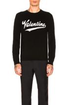 Valentino Logo Sweater In Black