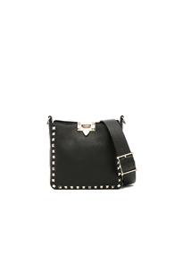 Valentino Mini Rockstud Hobo In Black