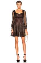 Alexander Mcqueen Mini Empire Dress In Black,abstract