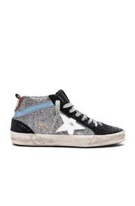 Golden Goose Flitter Mid Star Sneakers In Blue,metallics