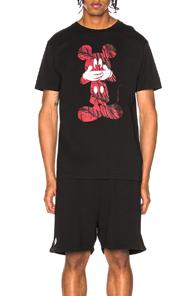 Marcelo Burlon Mickey Mouse Tee In Black