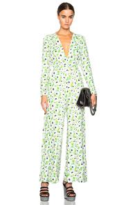 Stella Mccartney Rosie Jumpsuit In Green,floral