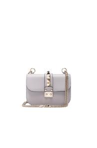 Valentino Small Lock Shoulder Bag In Gray