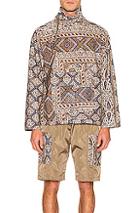 Paria Farzaneh Renewal Iranian Print Zip Sleeve Jacket In Neutral,paisley,red