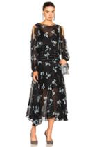 Preen By Thornton Bregazzi Sharon Dress In Black,floral