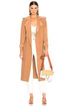 Norma Kamali Double Breasted Trench In Neutral