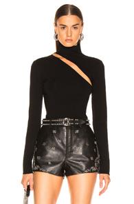 Dion Lee Lingerie Hook Turtleneck Sweater In Black