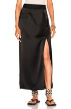 Baja East Satin Back Crepe Skirt In Black
