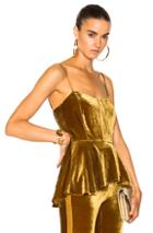 Veronica Beard Sebastian Peplum Top In Yellow