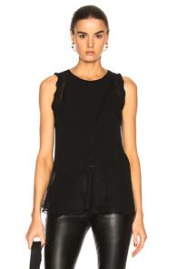 3.1 Phillip Lim Ruffle Tank In Black