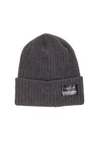 Yohji Yamamoto Rib Knit Cap In Gray
