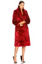 Calvin Klein 205w39nyc Long Faux Fur Coat In Purple,red