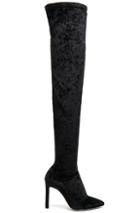 Jimmy Choo Crushed Stretch Velvet Lorraine Boots In Black