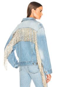 Helmut Lang X Shayne Oliver Fringed Denim Jacket In Blue