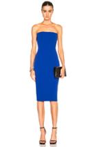 Victoria Beckham Matte Crepe Corset Fitted Dress In Blue