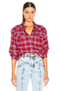 Isabel Marant Etoile Divana Shirt In Plaid,red